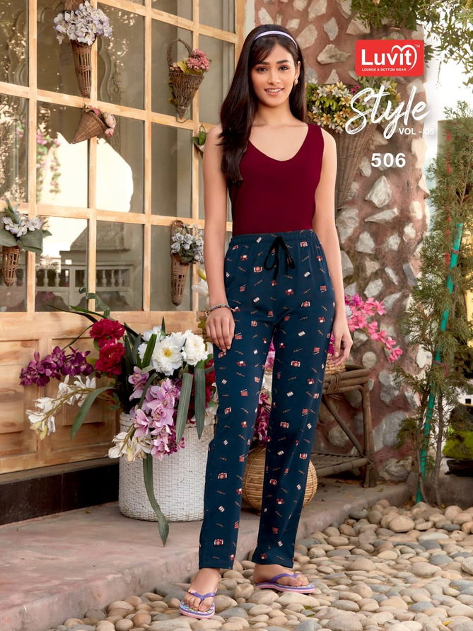 Luvit Style 5 Daily Wear Fancy Night Wear Pant Collection